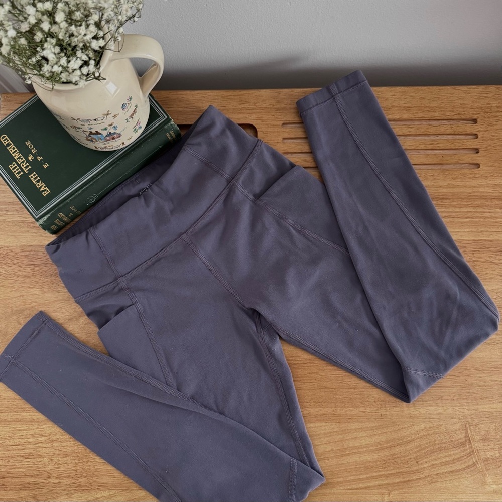 Athleta Girl Leggings Youth 8 | Purple Gray Activewear | Good Condition